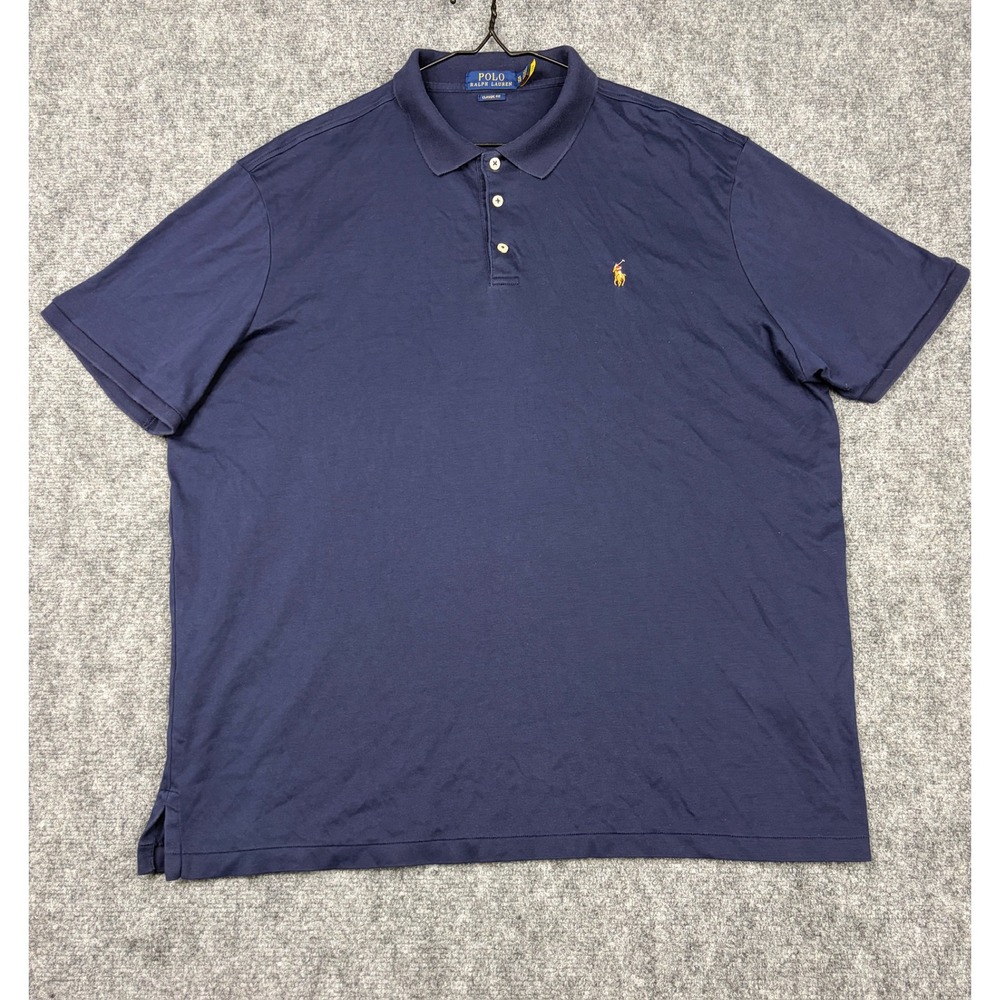 Polo Ralph Lauren Mens XL Navy Blue Classic Fit Short Sleeve Pony Polo Shirt